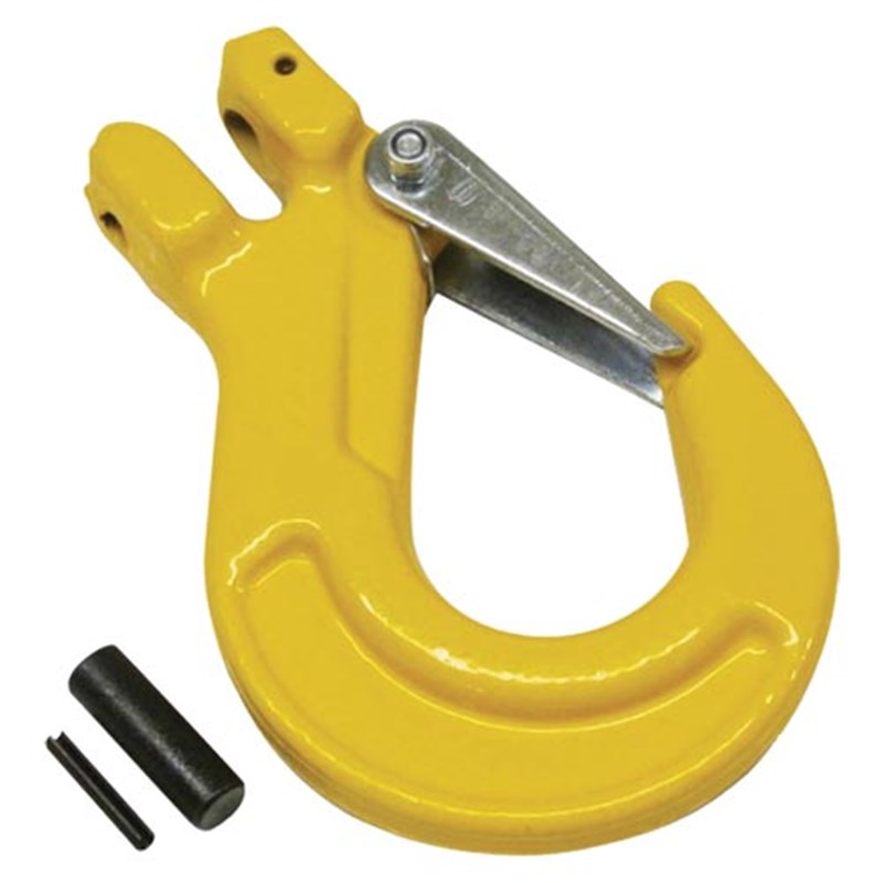 10mm Clevis Sling Hook, Grade 8 with Safety Catch