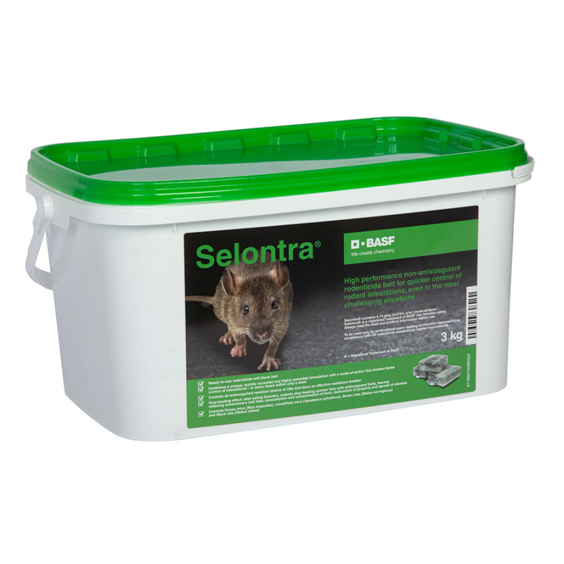 Selontra® Soft Block Rodent Bait (Cholecalciferol), 3kg