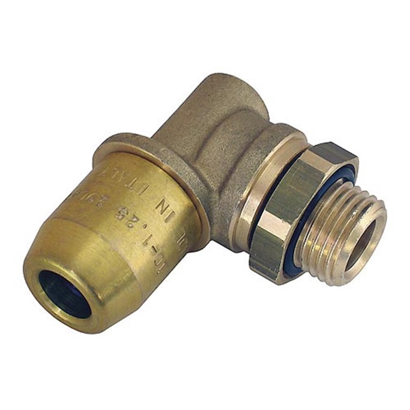 M16 x 10mm OD Pipe Swivel Elbow