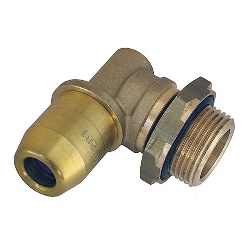 M22 x 10mm OD Pipe Swivel Elbow