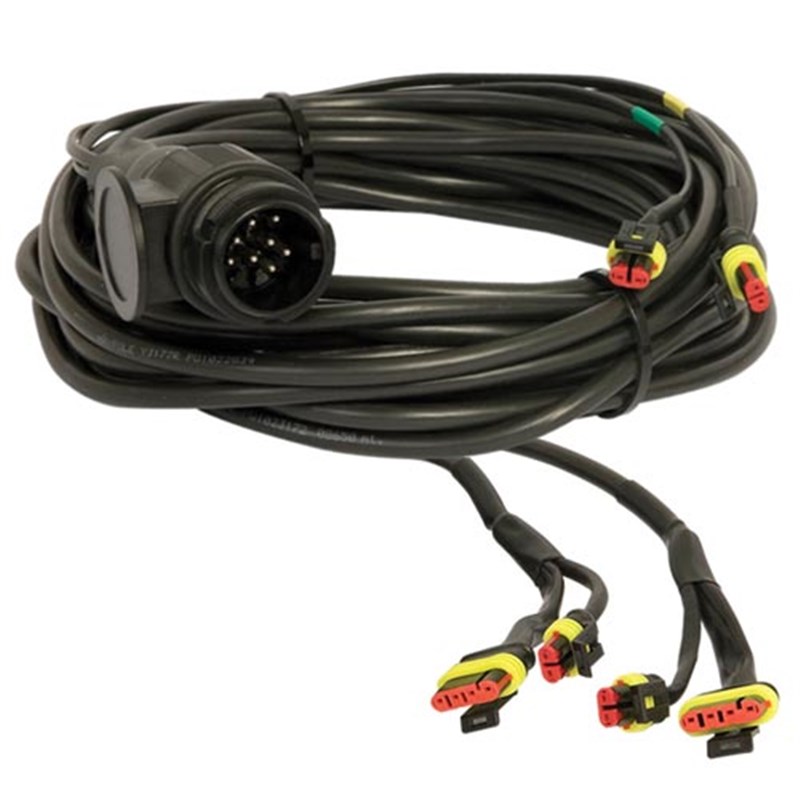 Superseal 10m Harness, with 13 pin plug and 2 & 4 pin connectors