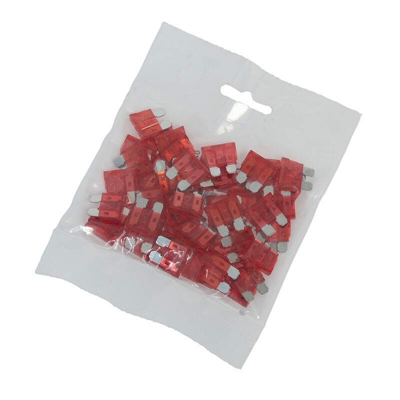 10 Amp Standard Blade Fuse (Red), Pk 50