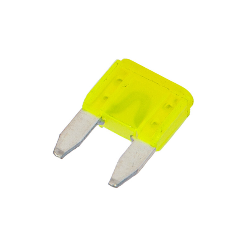 20 Amp Mini Blade Fuse (Yellow), Pk 25