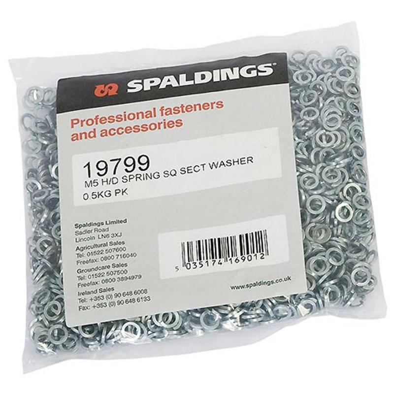 M5 Plated Spring Square Section Washers (Pk 0.5 Kg)