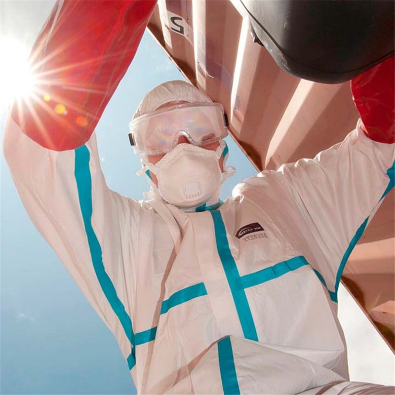 BIZTEX® ST60 Protective Coverall Type 4/5/6 - White with Hood, Large