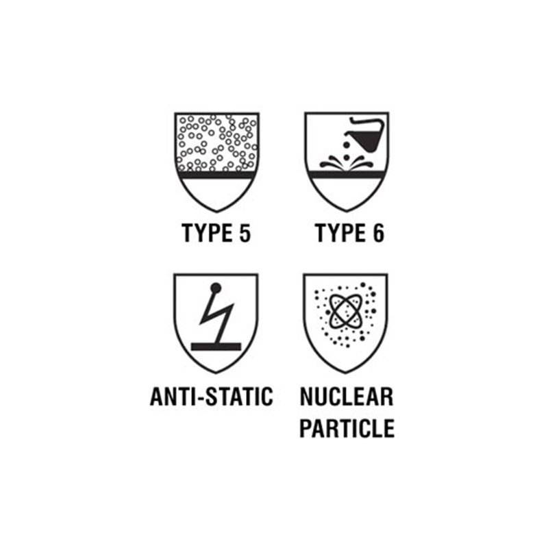 BIZTEX ST50 Protective Coverall - White with Hood, X Large