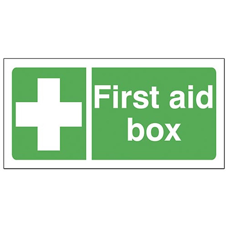 First Aid Box Sign 200 x 100 x 1mm