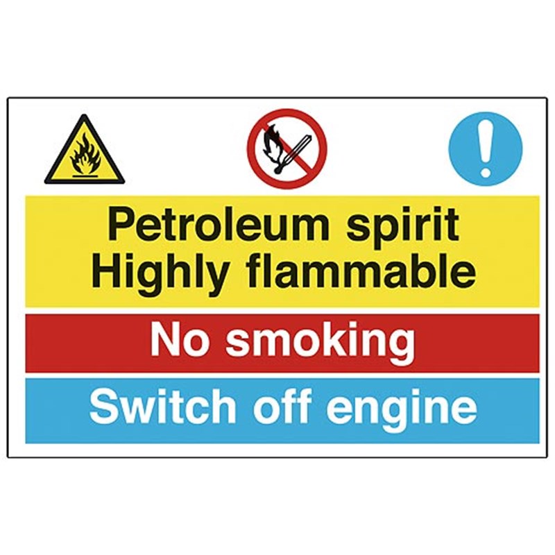 Petroleum Spirit - No Naked Lights Sign 600 x 400 x 3mm