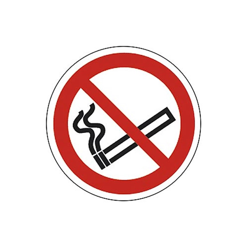 No Smoking Car/Van - Sticker 75 x 75mm 