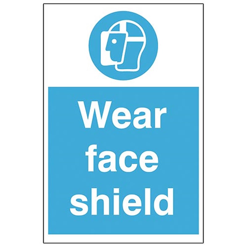 Wear Face Shield Sign 200 x 300 x 1mm