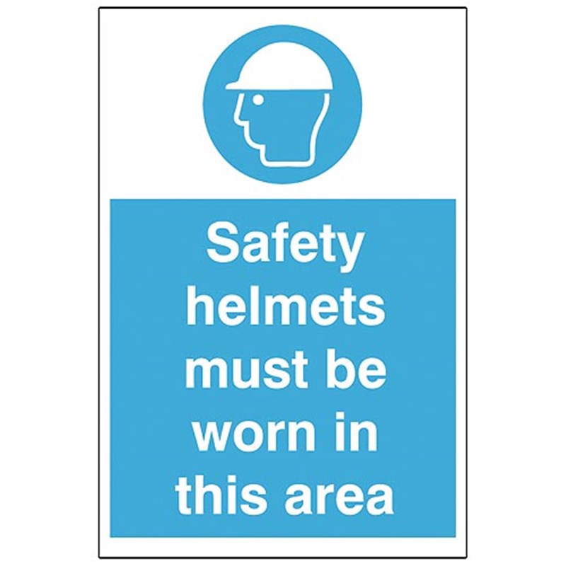 Safety Helmets Must Be Worn Sign 200 x 300 x 1mm