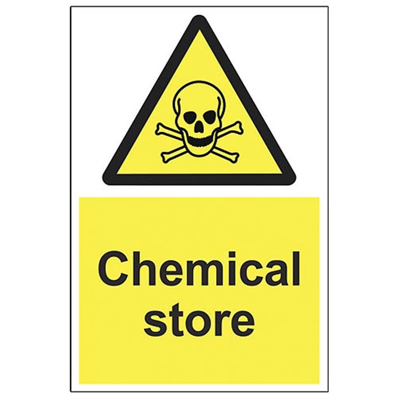 Chemical Store Sign 200 x 300 x 1mm.