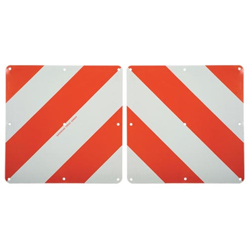 Aluminium Reflective Hazard Plate, Large 423 x 423mmm (pair)