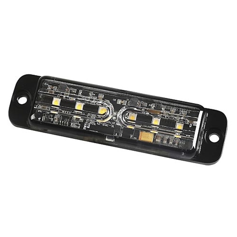 12/24V AMBER High Intensity 6 LED Slimline Warning Light