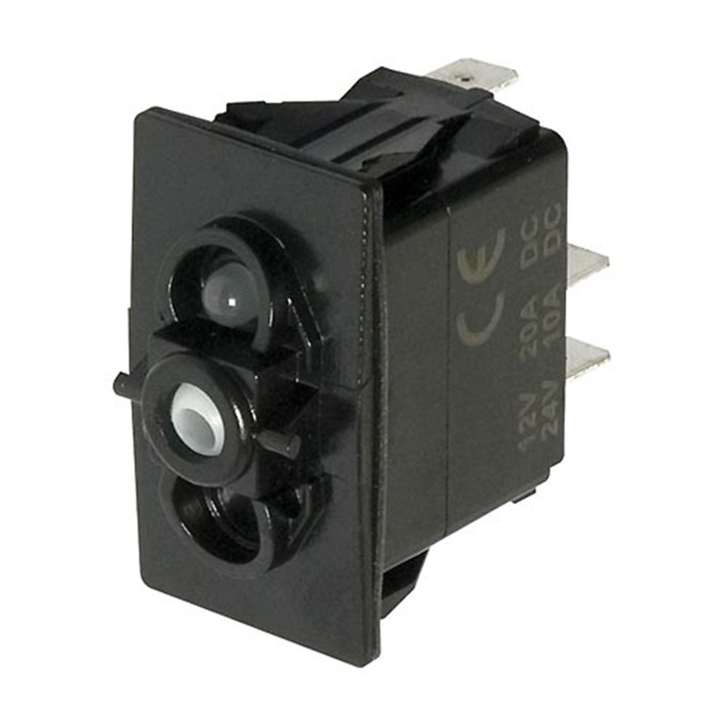 Off/On Double-Pole One-Illumination Two-Position Rocker Switch Body
