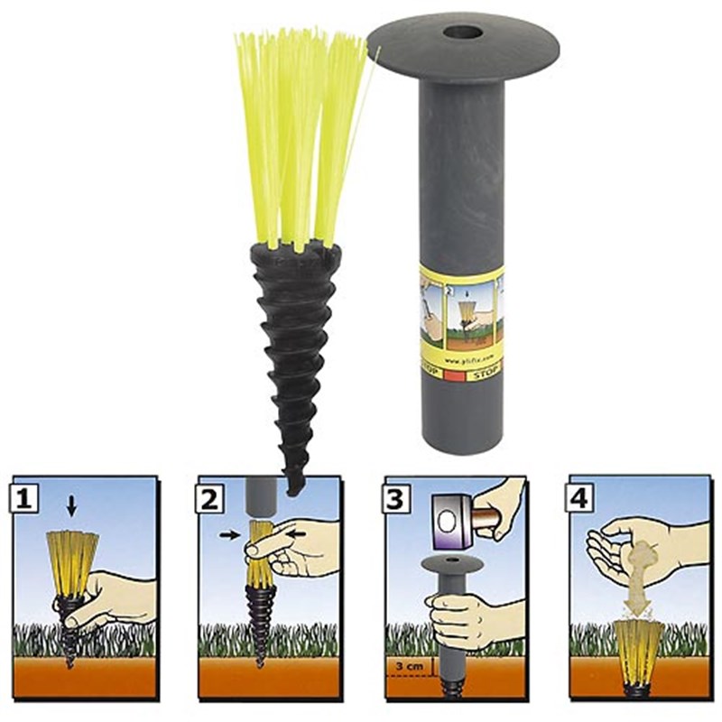 Yellow PLiFiX® Markers c/w driving tool (Pk 25)