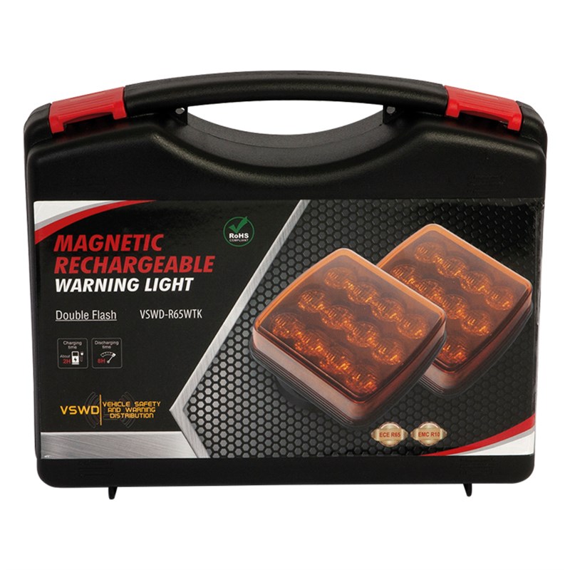 Magnetic Re-chargeable LED Amber Warning Light Kit