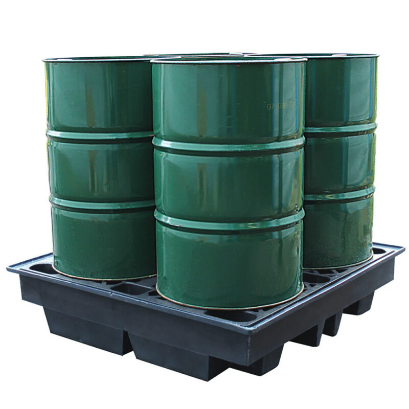 4 x 205 ltr Drum Polyethylene Spill Pallet