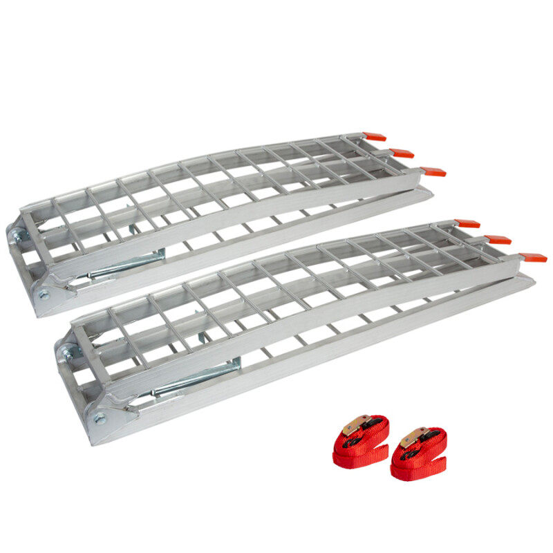 Folding 2.21m Aluminium Loading Ramps, 1 Pair (680kgs max)