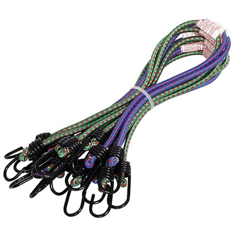 760mm Bungee Cords with Hooks (Pk 10)