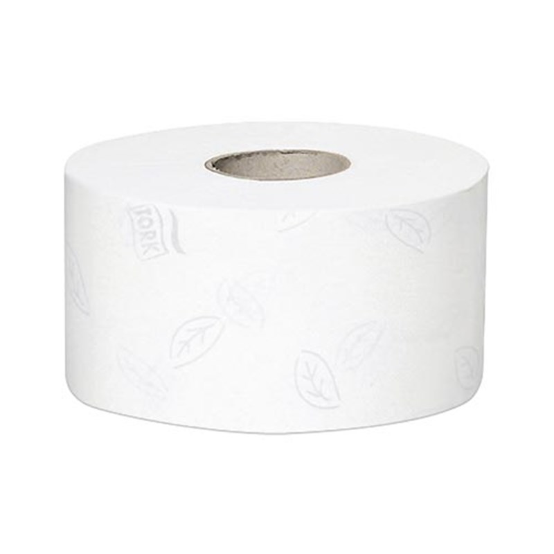 Tork Advanced Mini-Jumbo Sized Toilet Roll, White 2-ply (Pk 12 rolls)