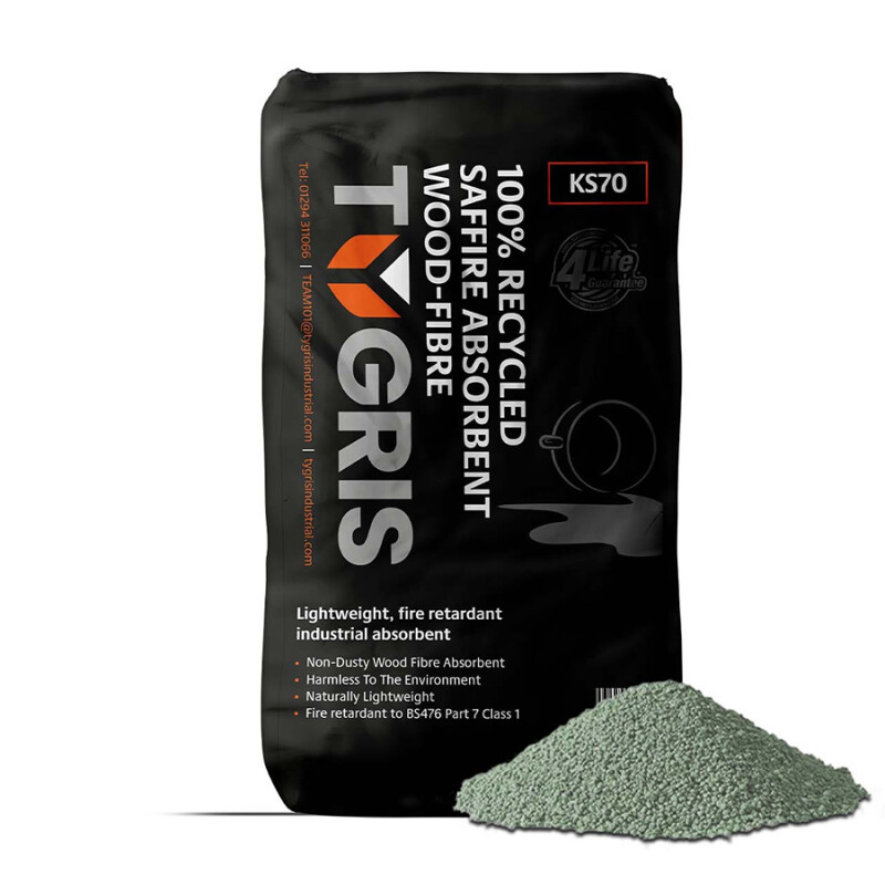 TYGRIS KS70 Saffire Spill Absorbent Wood Fibre,  30 Litre Bag