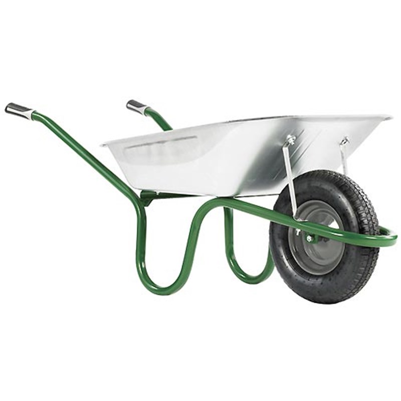 Multi-purpose Galvanised Wheelbarrow, 90 ltr (pneumatic tyre)