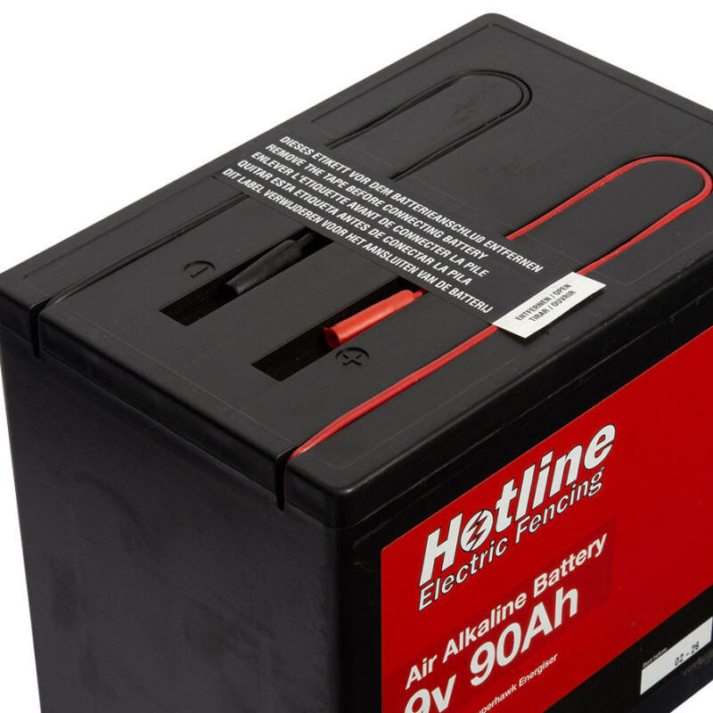 Hotline 9 Volt 90Ah Internal Air Alkaline Battery (for Super Hawk energiser)