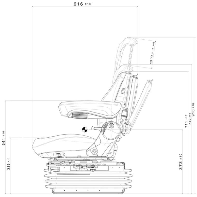 Rancher Air Suspension Tractor Seat (LGV/H152 AHD)