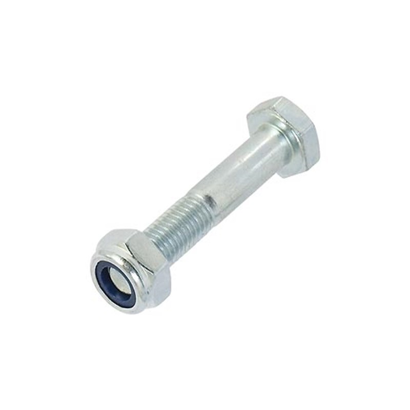 M10 x 45 Plated High Tensile Bolts & Nylon Lock Nuts (Pk 10)