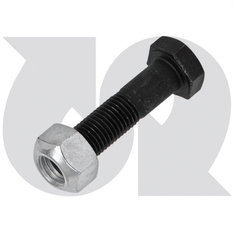 M12 x 50mm (1.5F) HT (G12.9) Bolt & All Metal Lock Nut (Pk 25)