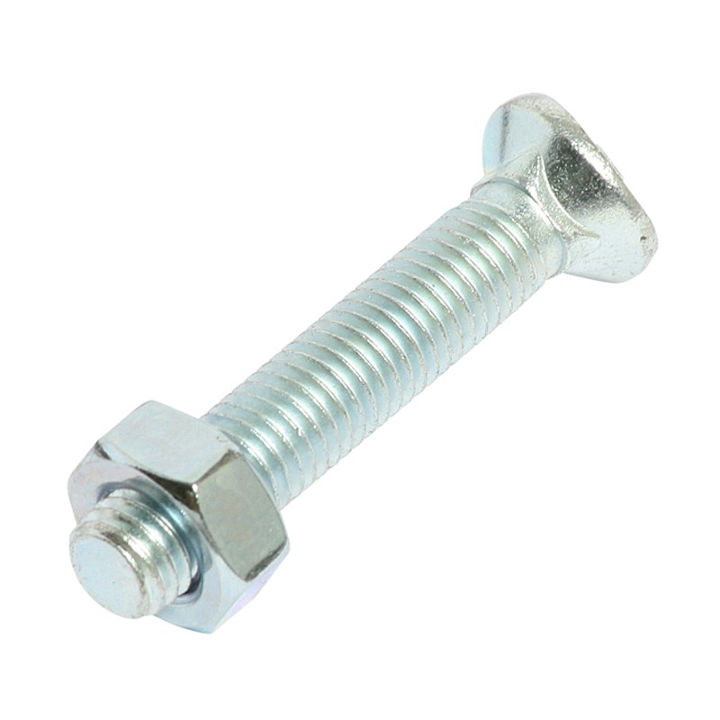 M10 x 55mm Saddle Head, Plated HT (G8.8) Bolt and Nut (Pk 25)