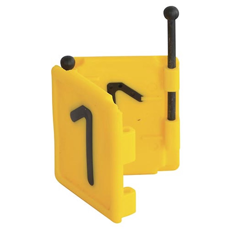 Collar Number DUO – No.1, Yellow (Pk 6)