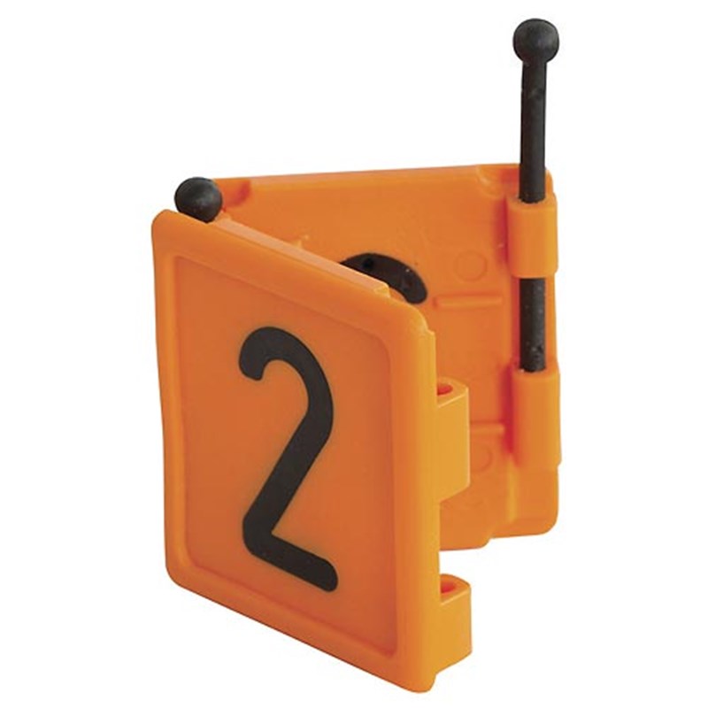 Collar Number DUO – No.2, Orange (Pk 6)