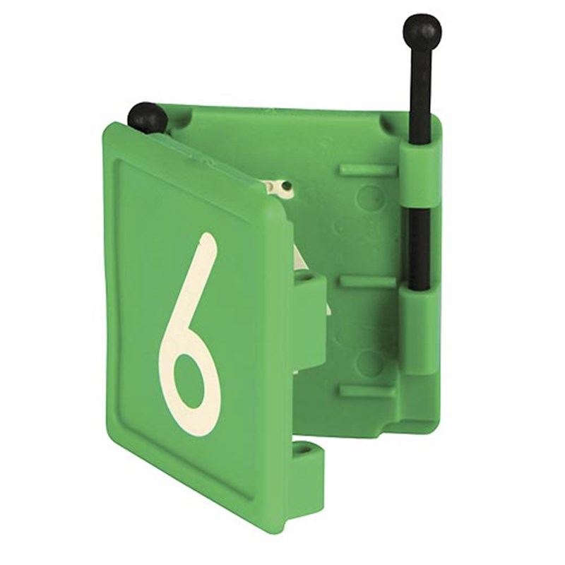 Collar Number DUO – No.6, Green (Pk 6)