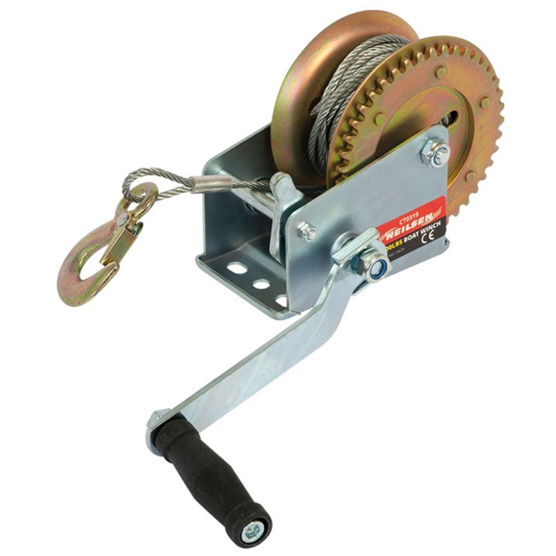 1200 lbs Hand Winch with 10m cable