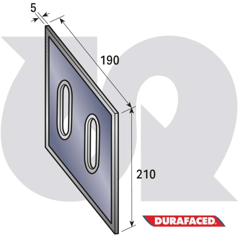 Durafaced® Weld-on Leg Wear Plate R.H.