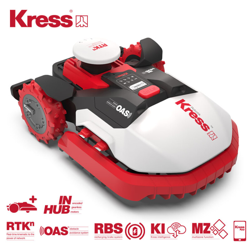 Kress Mission Mega RTKn 12,000m2 Robotic Lawn Mower with OAS (Obstacle Avoidance System) (KR233E)