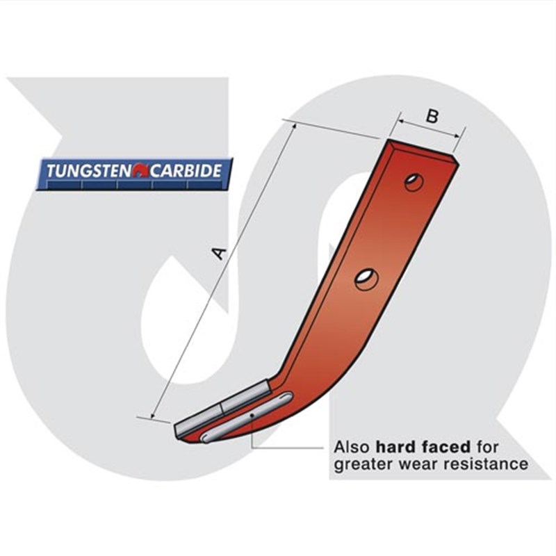 Tungsten Hardfaced Bed Tiller Tine