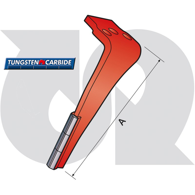 Tungsten Tipped (3x tiles) New Type Quick-fit 3-Hole Tine R.H. (to fit Alpego)